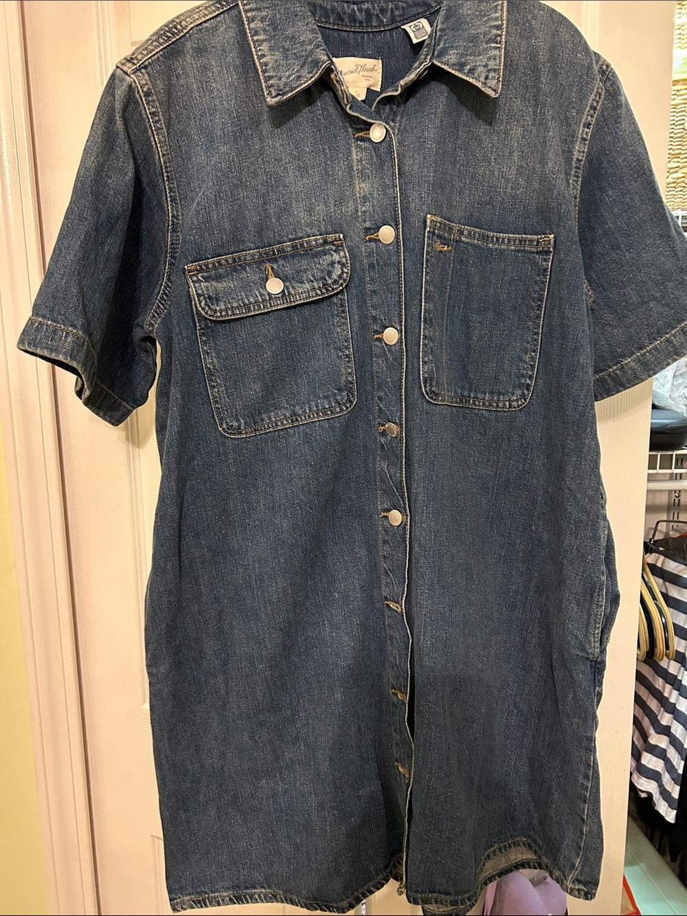Universal Thread Blue Denim Button-Front Shirt